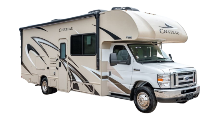 3/4 Front view of our 2020 Thor Chateau 27R Motorhome