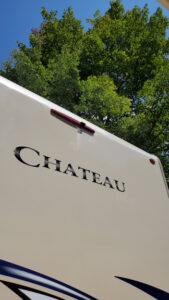 Looking up at the rear of the Chateau