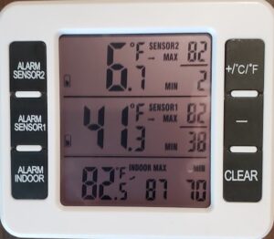RV Refrigerator and ambient thermometer