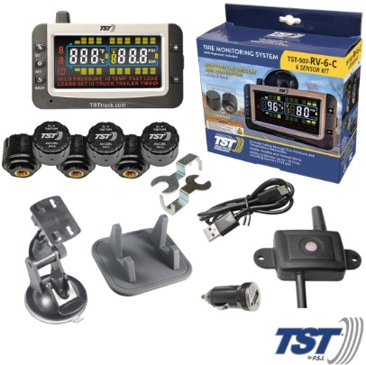Tire pressure monitoring system for 6 tires. This "package" supplied 10 tire monitoring.